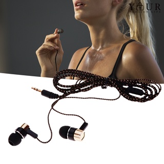 auriculares estéreo reducción de ruido tpe 3.5 mm in-ear alámbrico estéreo trenza auriculares para dormitorio