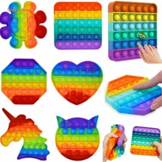 juguete de descompresión creativa portátil de silicona push burbuja fidget juguete pensando entrenamiento rompecabezas juego para niños adultos