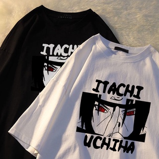 SASSYME Summer Japanese Anime Naruto Women's T-shirt Anime Harajuku Itachi Print T Shirt Casual Oversized Street Style Short Sleeve