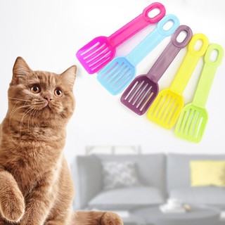 Mascota gato hámster drenaje arena cuchara pala alimentación más cucharas de alimentos suministros Color aleatorio 11,5 x 3,5 cm