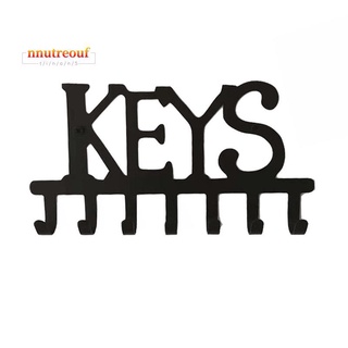 soporte de llave para llaves de montaje en pared (estante de 7 ganchos) decoración, percha de metal para puerta delantera, cocina, casa de la tienda, llaves de vehículo