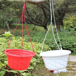 mcbeath 1pc cesta colgante de plástico decoración de jardín maceta cadena balcón clorofila redondo durable macetas del hogar/multicolor (2)