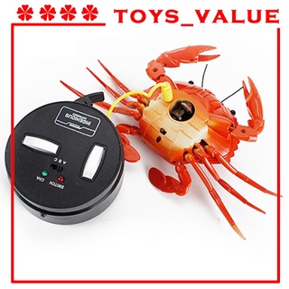 Relógio Earphone Rc eléctrico Modelo de cangrejo Modelo de brinquedo de Simulação Realista Lanterna Olhos Controle Remoto Animal espeluznante Tricky Brinquedos Presentes Para