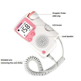 Doppler de bolsillo para embarazadas escuchar el corazón del bebé/sin radiación/estetoscopio (4)