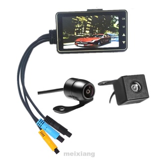 Pantalla LCD Doble Lente Dash Cam Práctica Visión Nocturna Grabadora De Vídeo Fácil De Instalar DVR Detección De Gravedad