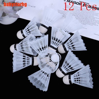 [babystarhg] 12 piezas de plástico blanco bola de bádminton volantes deporte entrenamiento deporte