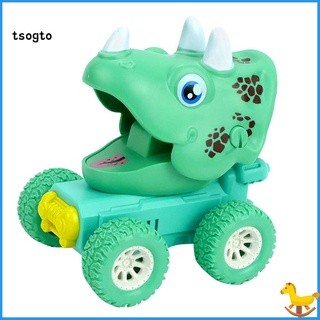 Ts Easy to Control Dinosaur Car Toy Truck Dino Pull Sliding Car Toy Early Education for Party