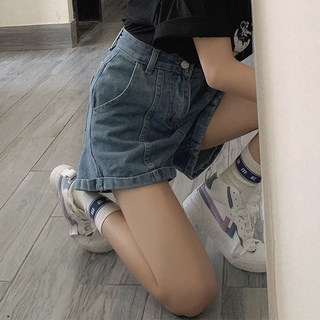 versión coreana de la nueva summerins cintura alta versátil adelgazar de pierna ancha pantalones cortos de mezclilla mujer estudiante suelto straightaword pantalones calientes