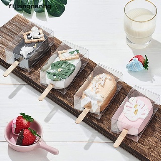 yijiangnanh 10 cajas transparentes para tartas transparentes, caja de regalo con forma de helado, cajas para fiestas calientes