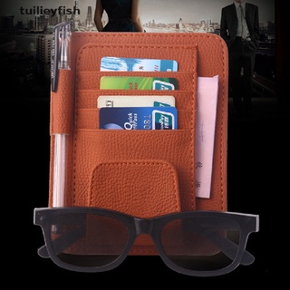 tuilieyfish coche auto visera de sol punto organizador de bolsillo bolsa bolsa de tarjeta gafas titular de almacenamiento co