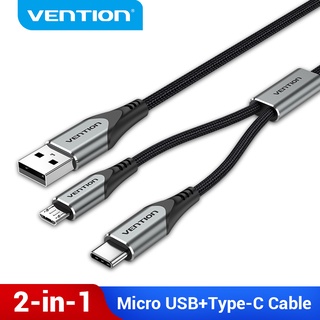 Vention Cable USB a Micro USB c Cable de datos cargador tipo c para teléfono móvil Samsung Xiaomi Huawei Cable de cargador