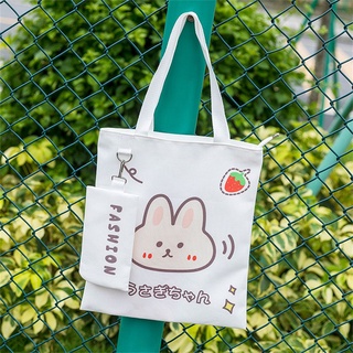 ballowe mujeres kawaii bolso multifuncional bolsa de almacenamiento de lona bolsa de hombro de viaje conejo shopper bolso de la escuela bolsas de la compra bolsa de gran capacidad bolsas de viaje (9)