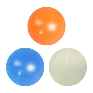 GOWELL1 65mm Sticky Target Ball Throw Stress Globbles Squash Ball Children's Toy Fluorescent Luminous Throw At Ceiling Classic Kids Gifts Decompression Ball/Multicolor (4)