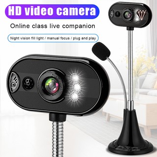 cámara web usb hd con micrófono visión nocturna para computadora de escritorio pc portátil oficina en casa