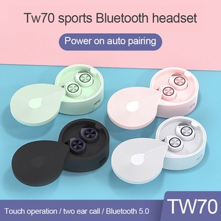 venta caliente tw70 touch bluetooth auriculares realmente inalámbricos estéreo tws bluetooth auriculares negro tecnología