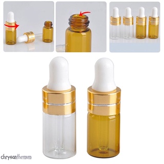 3ml Plastic Dropper Glass Tube Essential Oil Perfume Vials Travel Sub-bottle CHR
