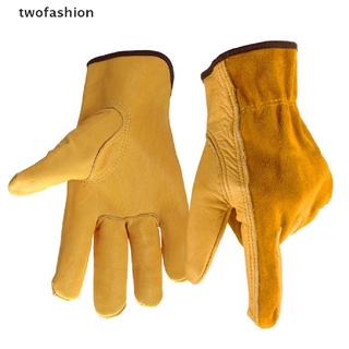 [twofashion] guantes de jardinería resistentes a espinas de cuero a prueba de agua [twofashion]