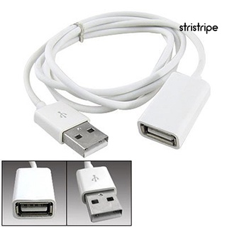 (Stristripe) Blanco PVC Metal USB 2.0 Macho A Hembra Adaptador De Extensión Cable 1m 3Ft