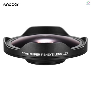 Fy Andoer - lente de ojo de pez (37 mm X HD, Ultra gran angular, con capucha de repuesto para videocámaras) (6)