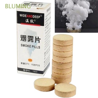 BLUMING 10Pcs White Smoke Cakes Halloween Decoration Smoke Pills Smoke Cakes Stage Supplies Round Combustion Party Supplies Photography Aids Photography Props Smoke Cake Pills