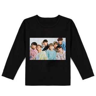 Nueva BTS ropa de niños larga camiseta niños camisetas niños camisetas niñas manga larga bebé Tops camisetas