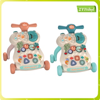 Baby Push Walker Sit-to-Stand Interactive Learning Juguete Verde (2)