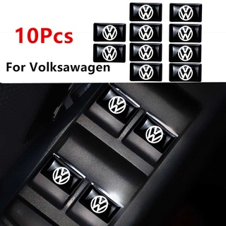 10 Pegatinas Volksawagen Para Volante 3D , Para Puerta Y Ventana , Accesorios De Coche Para Volkswagen Passat Tiguan Polo (1)
