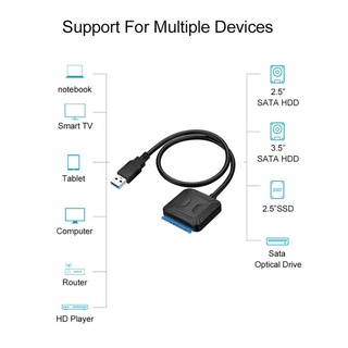 Cable Adaptador De Disco Duro USB 3.0 A Sata 3.5 2.5 Para Samsung Seagate WD HDD SSD COD (5)