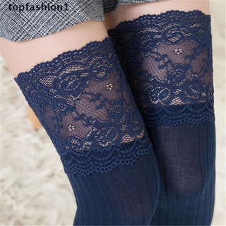topn mujeres sobre la rodilla medias de encaje cable de punto sobre medias de rodilla encaje leggings. (3)