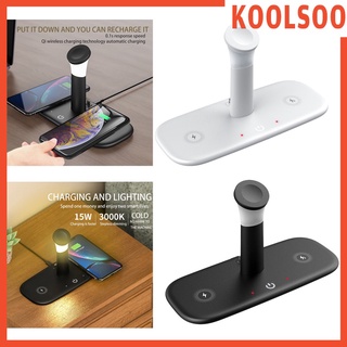 [Koolsoo] Qi inalámbrico Pad cargador Dock para iPhone iWatch 6/5/4/3/2 negro