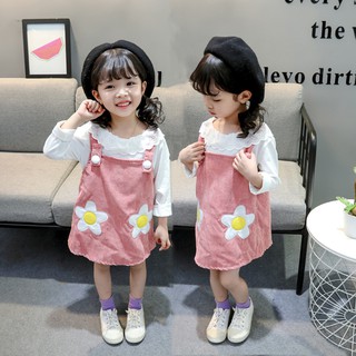 [love kids] 2 piezas en 1 conjunto de bebé niña liguero vestido de ropa de niños vestido de algodón 0-3 años