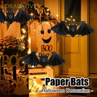 DRAPATIVE Vivid Paper Bats Festival Hanging Ornament Halloween Decoration Party Decor Foldable Home Bat Pendant