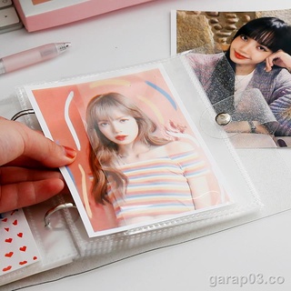 ❉Ins libro de álbum Polaroid intersticial transparente de hojas sueltas 3 pulgadas 4 pulgadas 5 pulgadas postal libro de almacenamiento de tarjetas fotográficas