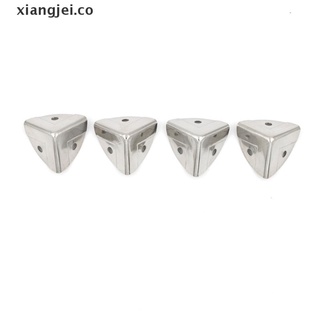 【xiangjei】 4pcs Silver Metal Corner Brackets Angle Brace Protector Trunk Box Case Chest CO