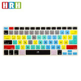 Hrh impermeable para Adobe Premiere Pro CC teclas de acceso directo funcional de silicona portátil inglés cubierta de teclado de la piel para Macbook Pro Air Retina 13 15 17 antes de 2016