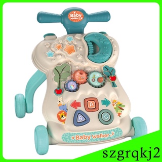 Wenzhen Music Baby Push Walker Sit-to-Stand Interactive Learning Walker juguete verde (8)