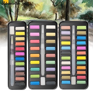 [suministros Escolares] 1 juego de pintura acuarela ligera de secado rápido 12/18/24 colores Premium pintura arte Kit para artista