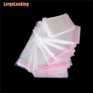 Largelooking * 100 unids/bolsa OPP sello transparente autoadhesivo plástico joyería bolsas de embalaje hogar