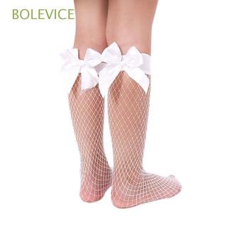 bolevice 0-3y medias de red lindos calcetines cortos tobillo calcetines altos de gasa bowknot encaje princesa moda bebé niñas malla/multicolor