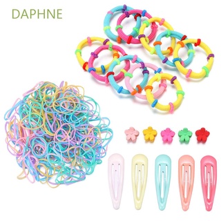 Daphne 220 unids/Set BB cuerda de pelo caramelo Color regalos horquilla Clip de pelo con OPP bolsa elástica niños niñas accesorios