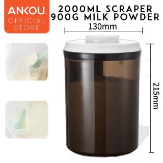 2000ml Ankou recipiente de leche en polvo hermético al aire con raspador - círculo partición nuevo diseño hermético contenedor contenedor