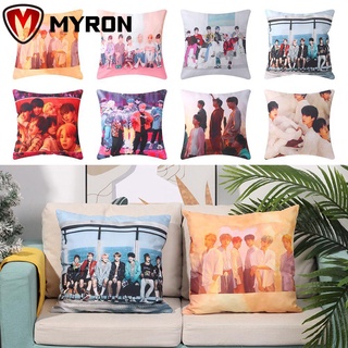 Myron 45x45cm decoración del hogar funda de cojín Love Yourself Bangtan Boys BTS funda de almohada nueva K-pop Fans ejército ropa de cama sofá tirar
