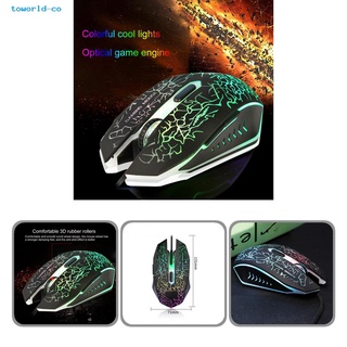 toworld with Breathing Light Gaming Mouse 6-Key Luminous Wired Mouse Plug and Play for Computer Laptop