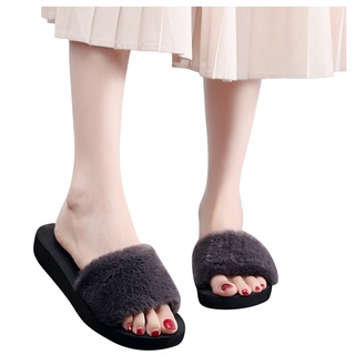[EXQUIS] mujer invierno ocio felpa caliente antideslizante hogar zapatillas individuales zapatos (7)