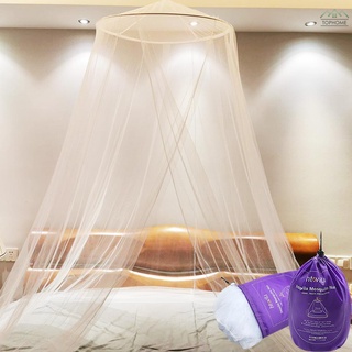 Htovila - mosquitera Universal para cama, diseño de cúpula, para cama individual a King Size, hamacas con bolsa de almacenamiento, color blanco