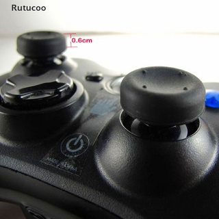 Rutucoo 8 pzs tapas de agarre de silicón negro para control analógico para PS4 Game MY