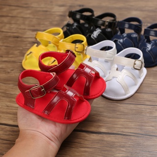 WALKER Verano bebé niña zapatos sandalias pisos PU Flash antideslizante fondo suave recién nacido niño primer caminante zapatos 0-18 meses