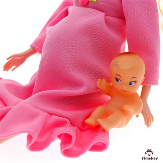 Muñeca Feliz familiar/muñeca de embarazada para bebé en el vientre/juguete Estilo Barbie (2)