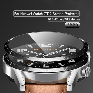 Película protectora para Huawei Watch GT 2 46 mm>2 42 mm curvado de fibra suave Smartwatch protector de pantalla completa Accessorie PMMA (no vidrio) y GT 2e> 2Pro Watch protector de pantalla de vidrio templado