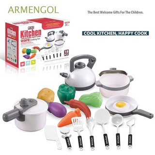 ARMENGOL Mini Simulation Kitchen Plastic Role Playing Cooking Set Toy For Kids Cookware Pretend Play Pot Kitchen Simulation Kitchen Toys Pretend Play Toy/Multicolor